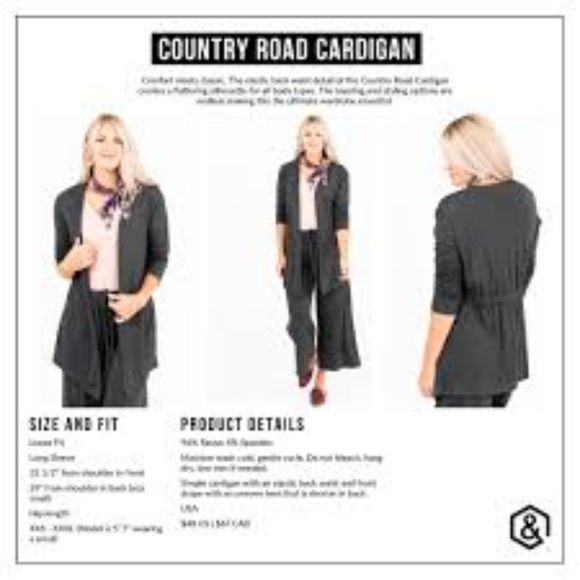 Agnes & Dora | Country Road Cardigan Navy - Picture 3 of 4